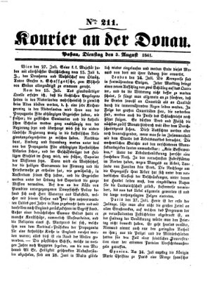 Kourier an der Donau (Donau-Zeitung) Dienstag 3. August 1841