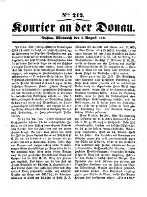 Kourier an der Donau (Donau-Zeitung) Mittwoch 4. August 1841