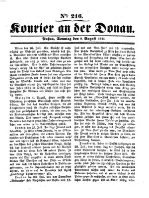 Kourier an der Donau (Donau-Zeitung) Sonntag 8. August 1841