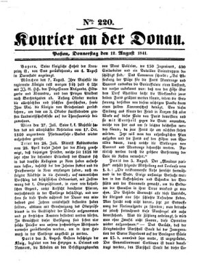 Kourier an der Donau (Donau-Zeitung) Donnerstag 12. August 1841