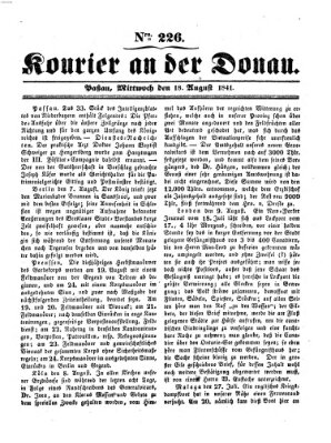 Kourier an der Donau (Donau-Zeitung) Mittwoch 18. August 1841