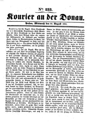 Kourier an der Donau (Donau-Zeitung) Mittwoch 25. August 1841