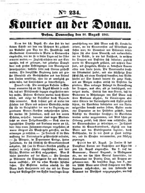 Kourier an der Donau (Donau-Zeitung) Donnerstag 26. August 1841