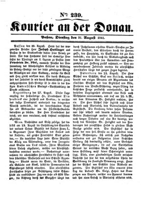 Kourier an der Donau (Donau-Zeitung) Dienstag 31. August 1841