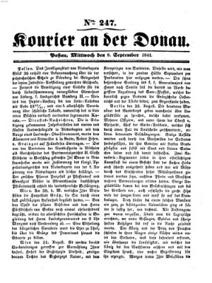 Kourier an der Donau (Donau-Zeitung) Mittwoch 8. September 1841