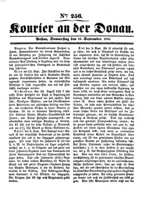 Kourier an der Donau (Donau-Zeitung) Freitag 17. September 1841