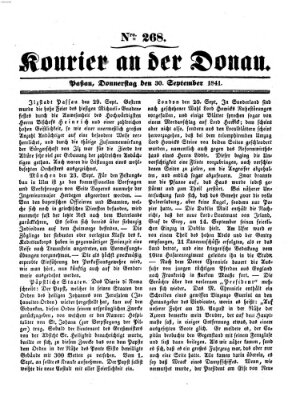 Kourier an der Donau (Donau-Zeitung) Donnerstag 30. September 1841