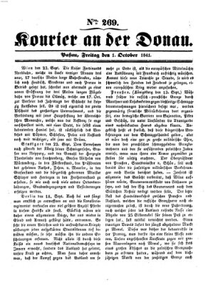 Kourier an der Donau (Donau-Zeitung) Freitag 1. Oktober 1841