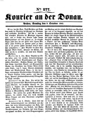 Kourier an der Donau (Donau-Zeitung) Samstag 9. Oktober 1841