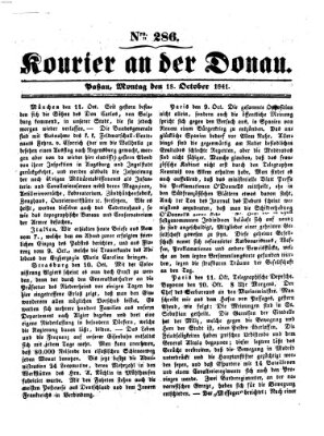 Kourier an der Donau (Donau-Zeitung) Montag 18. Oktober 1841