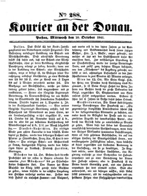 Kourier an der Donau (Donau-Zeitung) Mittwoch 20. Oktober 1841