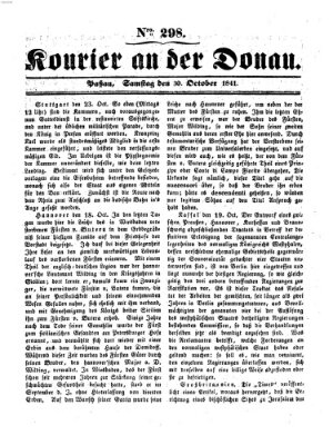 Kourier an der Donau (Donau-Zeitung) Samstag 30. Oktober 1841