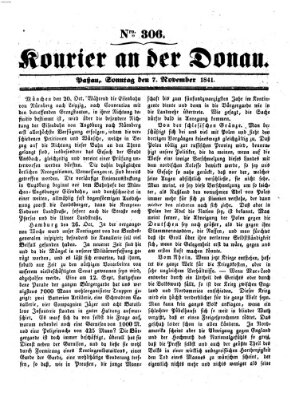 Kourier an der Donau (Donau-Zeitung) Sonntag 7. November 1841