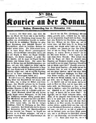 Kourier an der Donau (Donau-Zeitung) Donnerstag 25. November 1841