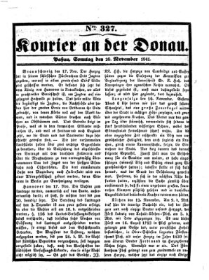 Kourier an der Donau (Donau-Zeitung) Sonntag 28. November 1841