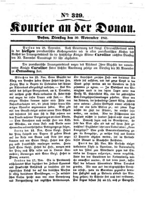 Kourier an der Donau (Donau-Zeitung) Dienstag 30. November 1841