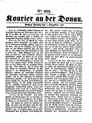 Kourier an der Donau (Donau-Zeitung) Freitag 3. Dezember 1841