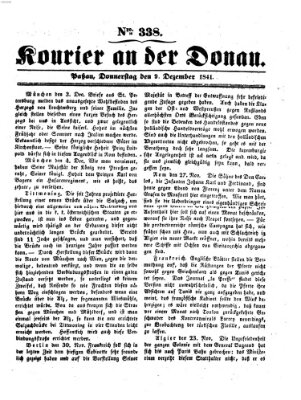 Kourier an der Donau (Donau-Zeitung) Donnerstag 9. Dezember 1841