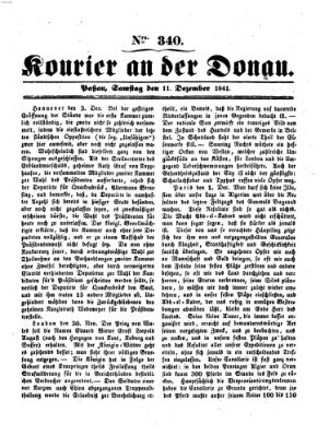 Kourier an der Donau (Donau-Zeitung) Samstag 11. Dezember 1841