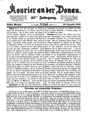 Kourier an der Donau (Donau-Zeitung) Montag 13. Dezember 1841