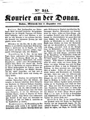 Kourier an der Donau (Donau-Zeitung) Mittwoch 15. Dezember 1841