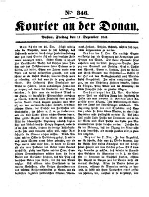 Kourier an der Donau (Donau-Zeitung) Freitag 17. Dezember 1841