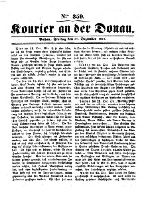 Kourier an der Donau (Donau-Zeitung) Freitag 31. Dezember 1841