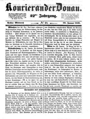 Kourier an der Donau (Donau-Zeitung) Mittwoch 19. Januar 1842