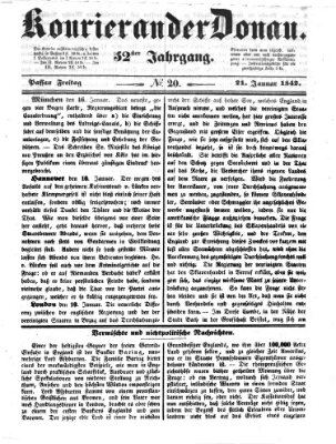 Kourier an der Donau (Donau-Zeitung) Freitag 21. Januar 1842