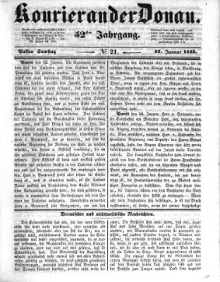 Kourier an der Donau (Donau-Zeitung) Samstag 22. Januar 1842