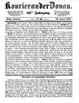 Kourier an der Donau (Donau-Zeitung) Sonntag 23. Januar 1842