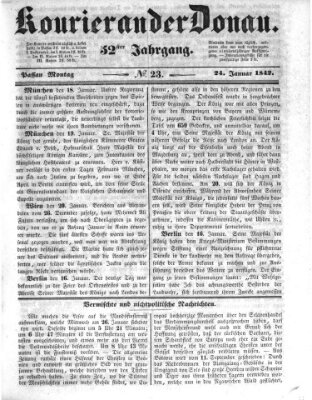 Kourier an der Donau (Donau-Zeitung) Montag 24. Januar 1842