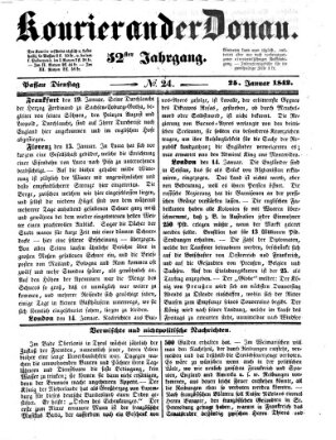 Kourier an der Donau (Donau-Zeitung) Dienstag 25. Januar 1842