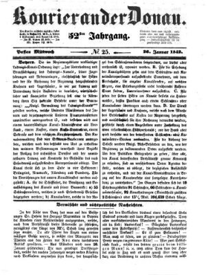 Kourier an der Donau (Donau-Zeitung) Mittwoch 26. Januar 1842