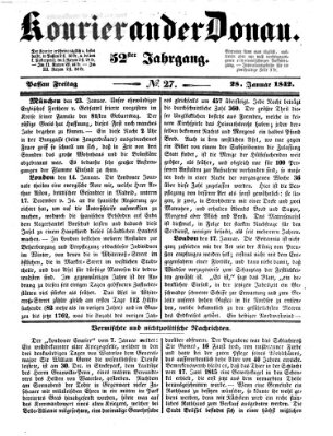 Kourier an der Donau (Donau-Zeitung) Freitag 28. Januar 1842