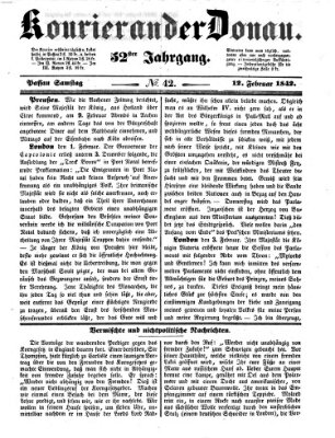 Kourier an der Donau (Donau-Zeitung) Samstag 12. Februar 1842