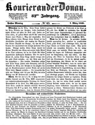 Kourier an der Donau (Donau-Zeitung) Montag 7. März 1842