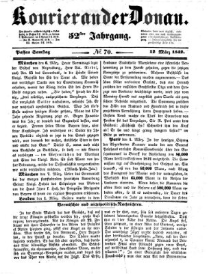 Kourier an der Donau (Donau-Zeitung) Samstag 12. März 1842