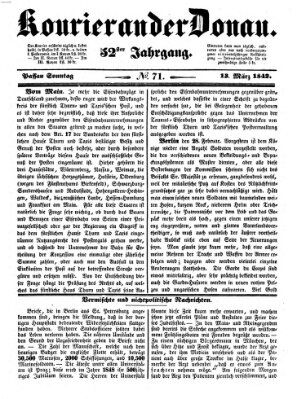 Kourier an der Donau (Donau-Zeitung) Sonntag 13. März 1842