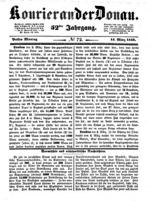 Kourier an der Donau (Donau-Zeitung) Montag 14. März 1842