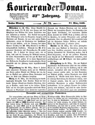 Kourier an der Donau (Donau-Zeitung) Montag 21. März 1842