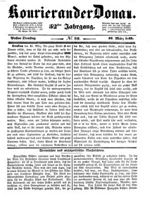 Kourier an der Donau (Donau-Zeitung) Dienstag 22. März 1842