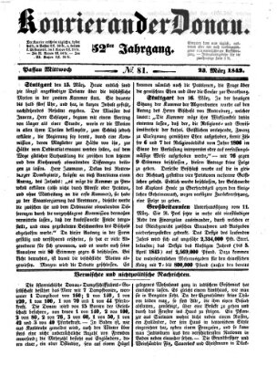 Kourier an der Donau (Donau-Zeitung) Mittwoch 23. März 1842