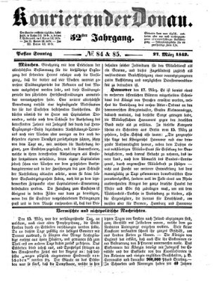 Kourier an der Donau (Donau-Zeitung) Sonntag 27. März 1842