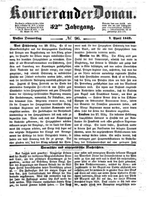 Kourier an der Donau (Donau-Zeitung) Donnerstag 7. April 1842