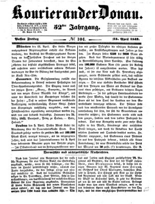 Kourier an der Donau (Donau-Zeitung) Freitag 15. April 1842