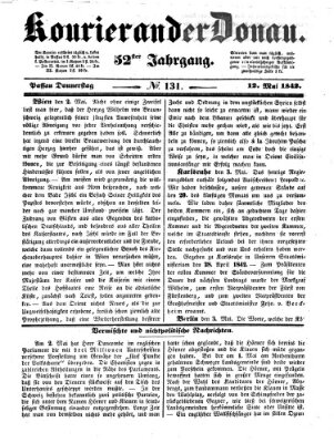 Kourier an der Donau (Donau-Zeitung) Donnerstag 12. Mai 1842