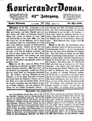 Kourier an der Donau (Donau-Zeitung) Mittwoch 25. Mai 1842