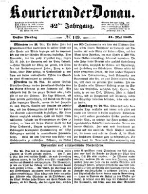 Kourier an der Donau (Donau-Zeitung) Dienstag 31. Mai 1842