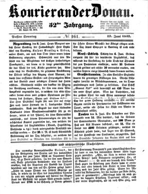 Kourier an der Donau (Donau-Zeitung) Sonntag 12. Juni 1842